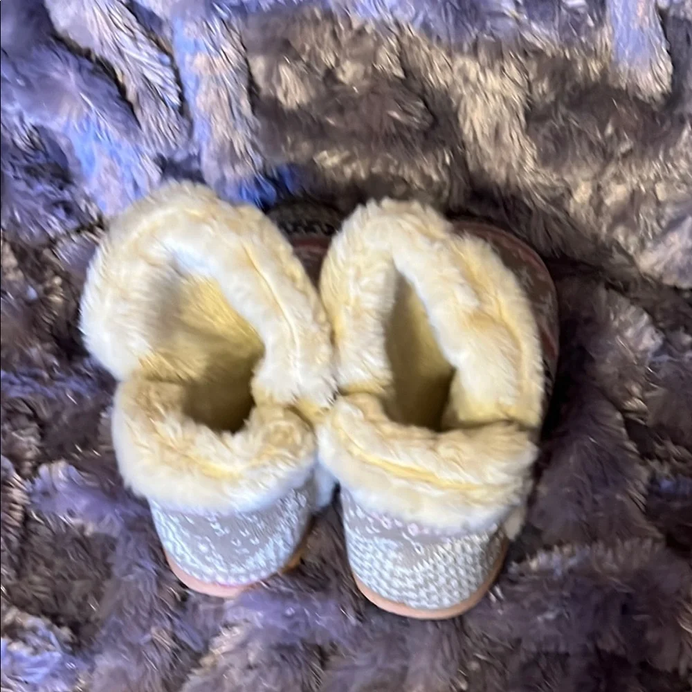 Women’s Talbots Cozy Knit Patterned Boots with Faux Fur Size 7 - Picture 11 of 16